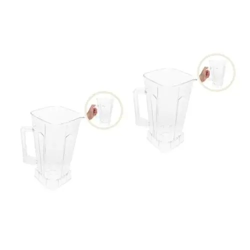 Produktbild: CLISPEED 2St Unterbrecher Standmixer Mixer mit großem Behälter Mixerkrug Mixer für Zuhause Mixer Zubehör Mixbecher aus Kunststoff Mixbehälter leer leerer Krug Wasserspender Stk Transparent