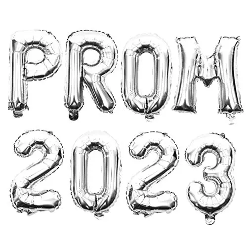 Produktbild: CLISPEED 2 Sätze 2023 2023 Abschlussballons Abschlussball Dekoration Abschlussballdekorationen 2023 Herzlichen Glückwunsch, Graduiertenballons Heliumtanks Für Ballons Silver Aluminiumfolie