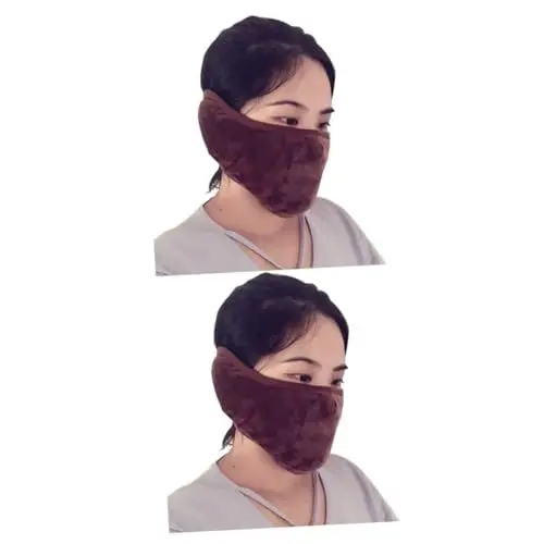 Produktbild: CLISPEED 2 Stück 2 1 Staubschutzmaske Ohrwickel Hälfte Der Ohrenklappe Winterliche Anti- -gesichtsmaske Mund-muffel-maske Wintermundmuffel Ohrenschützer Männer Und Frauen