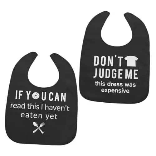 Produktbild: CLISPEED 2st Ältere Lätzchen Lustiges Lustige Große Lätzchen Für Erwachsene Lätzchen Für Erwachsene Für Damen Und Herren Ältere Menschen Essen Lätzchen Amulett Baby Polyester Einweg