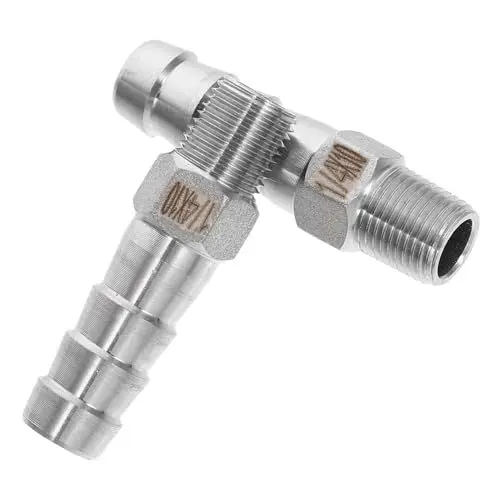 Produktbild: CLISPEED 2st Schlauchtülle Aus Edelstahl Schwenken Adapter Für Wasserbehälter Schlauchleitung Schlauchhahnadapter Durchnässt Luftschlauchanschlüsse Duschschlauch Rostfreier Stahl Silver