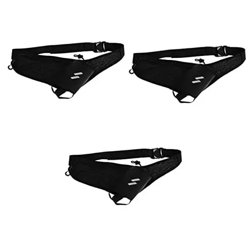 Produktbild: CLISPEED 3er-Packung Fahrrad Flaschentasche Trainings-hüfttasche Fitness-hüfttasche Fahrrad Gürteltasche Schmaler Jogginggürtel Reisen Cup-Tasche 190t wasserdichte Steckdose Sport