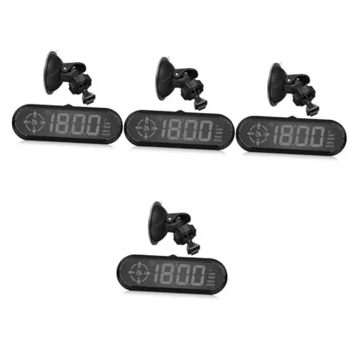 Produktbild: CLISPEED 4 Stück Display Auto Kompass Armaturenbrett Auto Geschwindigkeitsalarm Auto Tacho Digitaler Tacho Windschutzscheibe Tacho Universal Auto Display Auto Digital Meter Auto