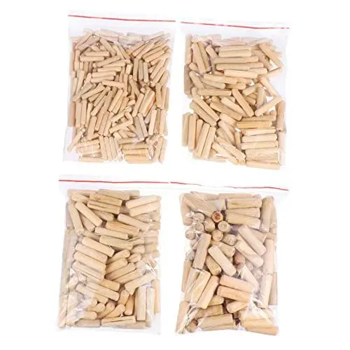 Produktbild: CLISPEED 500 Stk Dübelkeil geriffelter Dübel getrocknetes, geriffeltes, abgeschrägtes Hartholz holzstopfen holzbleistifte Möbelbeschlag Holzstangen Schaftverbinder aus Holz hölzern Beige