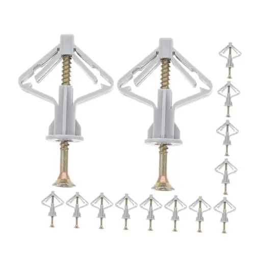 Produktbild: CLISPEED 50 Sets Butterfly Schraubanker Hohldehnschrauben Trockenbauschraube Trockenbaudübel Trockenbaudübel Gipsschrauben Hardware Ankerdübel Metalldehnschrauben Ankerschrauben Stahl