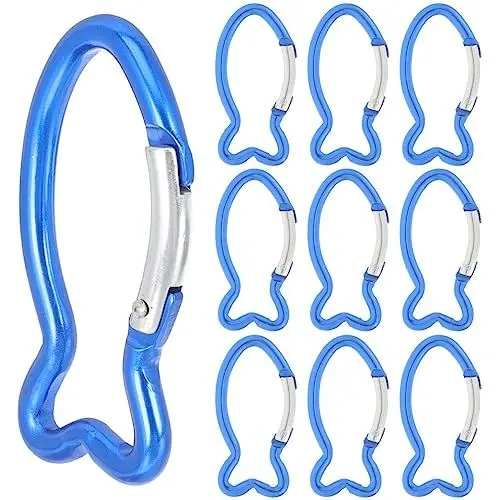 Produktbild: CLISPEED Mini Karabiner, 50 Stück Karabinerhaken Aluminium SchlüSselanhäNger Heavy Duty SchlüSsel Karabiner, Karabinerhaken Klettern Hängeclip Outdoor Wanderzubehör zum Klettern