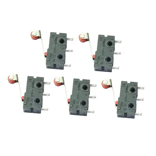 Produktbild: CLISPEED 5st Hebelwirkung Micro- -switch Spdt Ein/ -schalter Spdt Toggle Switches Stemmeisen Tactile Micro Switches Metallknöpfe Endschalter Mikroschalter Scrollrad Knopf Rolle 5a