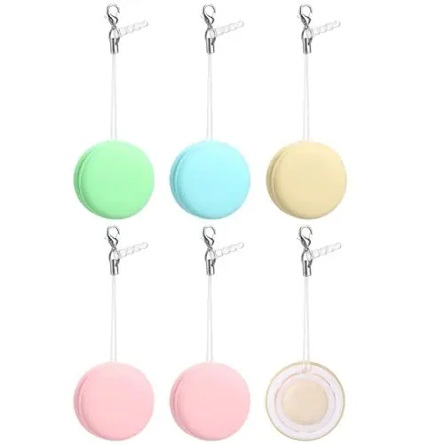 Produktbild: CLISPEED Macaron Handy Bildschirm Wischen Tragbarer Schlüsselbund Telefon Bildschirmreiniger mit Tragbarem Schlüsselanhänger für Mobile Computer Elektronische Brillenreiniger Tuch Handy Bilds, 6 Stück