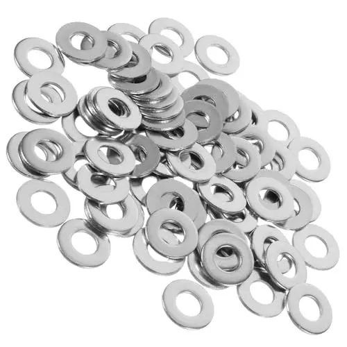 Produktbild: CLISPEED 80 Stücke 1/4 Edelstahl Flache Scheiben Set Schraube Verschluss Automotive Scheiben Washer Kit