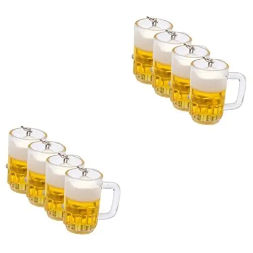 Produktbild: CLISPEED 2 Sets Süßer Schlüsselanhänger Bierbecher- Schlüsselanhänger Dekoration Für Den Rucksack Zum Aufhängen Aus Material 4 Stück X 2