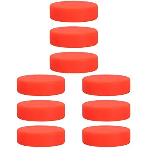 Produktbild: CLISPEED 9 STK Eishockey Rollhockey-Pucks Hockey-Training Hockey-puckbälle Pucksauger Luft Hockey-Puck-ersatz Hockey-Puck-Halter Hockeybälle Zum Üben Spiel Kind Sportbekleidung Draussen PVC