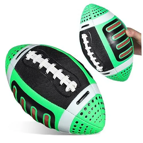 Produktbild: CLISPEED American Football (1 Grün) Kleiner Fußball Fußballausrüstung Rugby-ausrüstung Jugendfußball Rugbyball Im Freien Fußball Ball Strandfußball Kleinkind Mini Fußball Training Pu