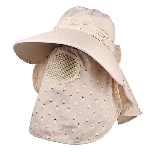 Produktbild: CLISPEED Sonnenhut für Damen Zum Wandern Sonnenhut für Damen Angelmütze Uv-Schutz Atmungsaktiv für Outdoor-Camping Visier Hut für Gesicht und Hals