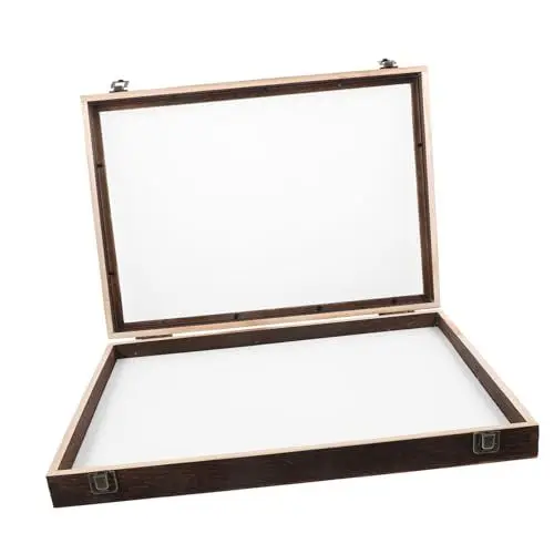 Produktbild: CLISPEED Kasten Kästchen Mit Insektenproben Trockenblumen-display Vitrine Wandkarten-sammelbox Münzanzeigerahmen Fossilien-schattenbox Probenrahmen Kassette Lagerung Hölzern Muschelschale