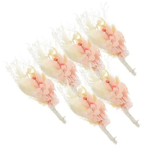 Produktbild: CLISPEED Kleiner Trockenblumenstrauß aus 6 Bundles Rustikale Natürliche Trockenblumen für Hochzeiten Selbstgemacht Dekorationen Pflegeleicht Boho Stil