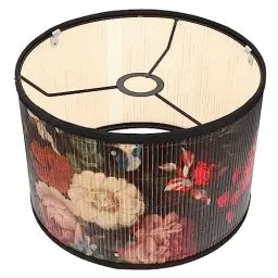 Produktbild: CLISPEED Vintage Lampenschirm Aus Metall Mit Blumenmuster, Retro Deckenleuchte, Schwarzer Lampenschirm FüR Heimdekoration, 30 X 30 X 20 Cm