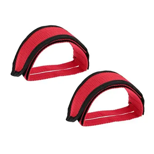 Produktbild: CLISPEED Rutschfester Fahrradträger Mit Schaltband Selbstklebend Fester Fahrradgürtel Universal-Clip Zubehörkäfige Füße Zehen rutschfest Rot Für Pedal-Clips Doppelgurte