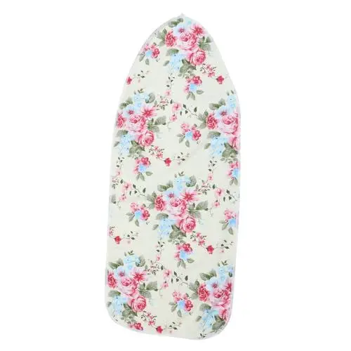 Produktbild: CLISPEED Tischdecke Bügelbrettunterlage Bügelbrettbezug Floral Bedruckte Bügelpolsterung Bügeltischbezug Mit Haken Befestigungsband Für Bügelbrett n Bügelunterlage Stoffbezug Für Bügelbrett
