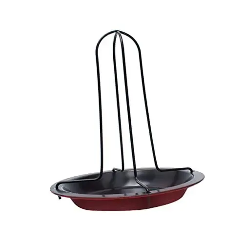 Produktbild: CLISPEED Tragbarer Zerlegbarer Hähnchenbräter Karbonstahl Antihaftbeschichteter Vertikaler Grill für Bbq Camping und Outdoor Aktivitäten mit Herausnehmbarer Abtropfschale