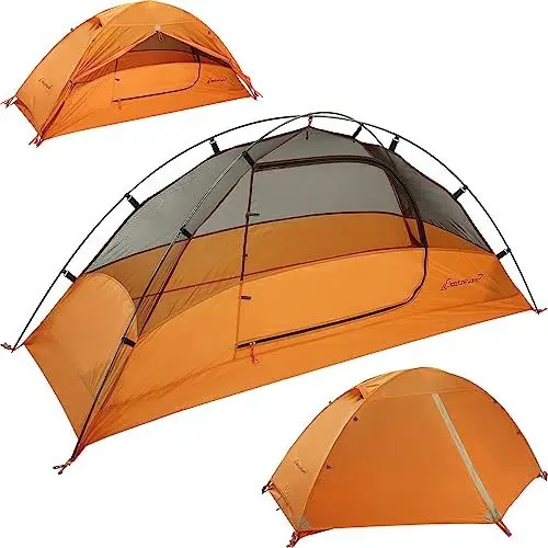 Produktbild: Clostnature Crux Zelt für 1 Person - Wasserdichtes Campingzelt, Leichtes Kuppelzelt Mit Kleinem Packmaß, Winddicht für 3-4 Jahreszeiten, Perfekt für Trekking, Bikepacking, Outdoor-Abenteuer