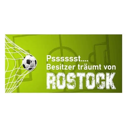 Produktbild: clothinx Fußball Fan Geschenk Tasse für alle Rostock Fans - Geschenkidee Freund zu Weihnachten - Sprüche Tasse aus Keramik - 340ml, Weiß