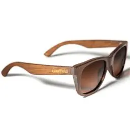 Produktbild: cloudfield Sonnenbrille mit Holzrahmen für Männer und Frauen -Handgefertigtes Bambusholz mit polarisiertem 9-Positionen-Glas und doppelter UV-Blocker-Beschichtung - Braun