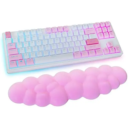 Produktbild: Sushret Handballenauflage Tastatur, Wolke Handauflage Tastatur Mit PU-Leder-Memory-Schaum, Niedliche Cloud Wrist Rest, Wolken Handgelenkstütze Für Gaming Zubehör/Schreibtisch Zubehör/Büro/PC