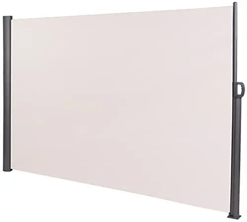 Produktbild: CLP Garten-Sichtschutz Lovington I Ausziehbare Seiten-Markise I UV-Schutz, Farbe:Creme, Größe:180x300 cm
