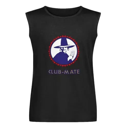 Produktbild: Club Mate DMN Men's Vests Tank Tops O-Neck 100% Cotton Undershirts Unisex Sleeveless Shirt M