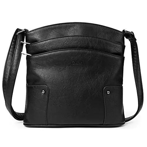 Produktbild: CLUCI Umhängetasche Damen Klein Crossbody Clutch Handytasche mit Geldbörse Schwarz