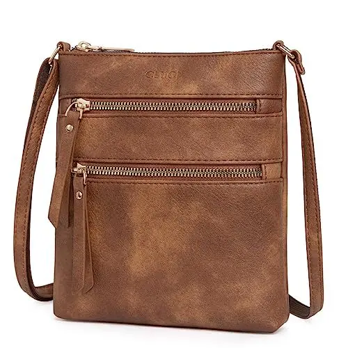 Produktbild: CLUCI Umhängetasche Damen Klein PU Leder Handy Umhängetasche Frauen Stilvoll Handytasche zum Umhängen Crossbody Schultertasche mit Quaste Braun