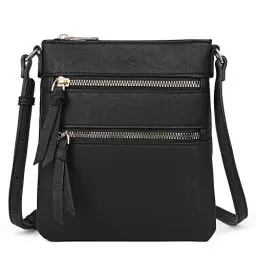 Produktbild: CLUCI Umhängetasche Damen Klein PU Leder Handy Umhängetasche Frauen Stilvoll Handytasche zum Umhängen Crossbody Schultertasche mit Quaste Schwarz