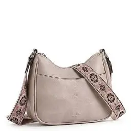 Produktbild: CLUCI Umhängetasche Damen, PU Leder Handtasche Damen Crossbody Bag Damen，Handytasche zum Umhängen，Schultertasche für Frauen mit Einzigartige verstellbarem Farbigem Riemen，grau