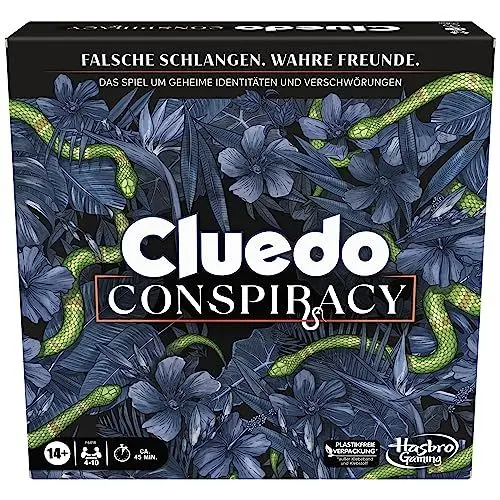 Produktbild: Cluedo Conspiracy Brettspiel für Erwachsene und Jugendliche, deutsche Version des Mystery Games, für 4-10 Spieler und ab 14 Jahren