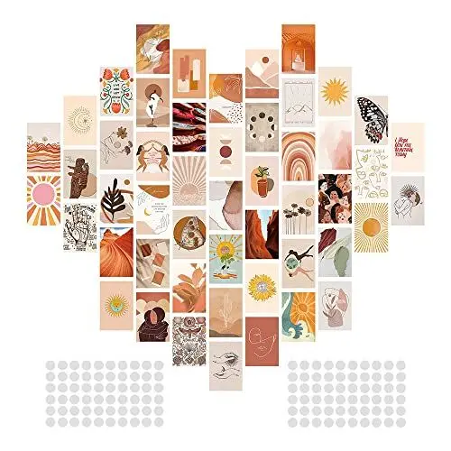 Produktbild: CLVPAI Collage Bilder-50 Stück 10,2x15,2cm Doppelseitig ästhetisches Bild für Wandcollage,Wandkunstdrucke für Mädchen Jungen,Schlafsaal Foto Display,Wandkunstdrucke(Beidseitig bedruckt)