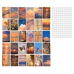 Produktbild: CLVPAI Collage Bilder-60 Stück 9,4 x14,8 cm ästhetisches Bild für Wandcollage,Wandkunstdrucke für Mädchen Jungen,Schlafsaal Foto Display,Wandkunstdrucke(Einseitig bedruckt)