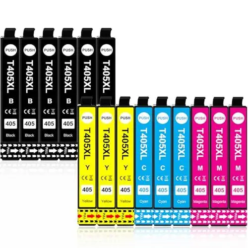 Produktbild: CLYWENSS 15-Pack 405XL Druckerpatronen Kompatibel mit Epson 405 XL Patronen für Workforce Pro WF-4820 WF-4830 WF-3825 WF-3820 WF-4825 WF-7840 WF-4830DTWF 4820DWF 3825DWF 3820DWF 4825DWF (6BK 3C 3M 3Y)