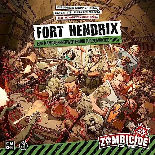 Produktbild: CMON, Zombicide 2. Edition – Fort Hendrix, Erweiterung, Kennerspiel, Dungeon Crawler, 1-6 Spieler, Ab 14+ Jahren, 60+ Minuten, Deutsch