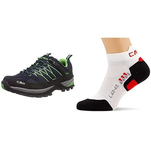 Produktbild: CMP Herren Rigel Low Shoe WP Trekking-& Wanderhalbschuhe, B.Blue-Gecko, 44 EU Herren Running Skinlife Socken