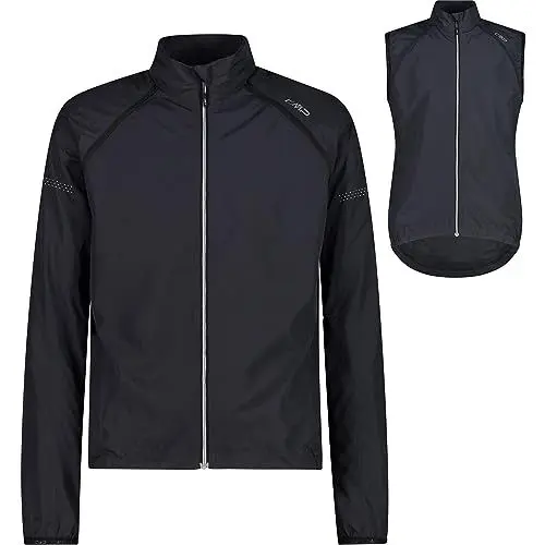 Produktbild: CMP M Jacket Detachable Sleeves Ii Schwarz - Leichte winddichte Herren Jacke, Größe 52 - Farbe Anthracite