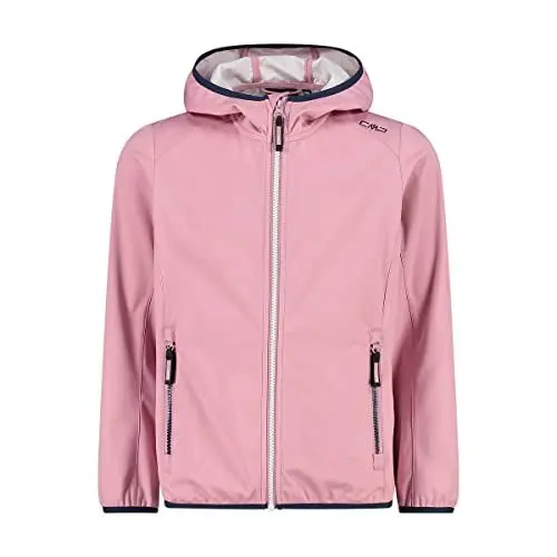 Produktbild: CMP Unisex Kinder Leichte Softshelljacke für Kinder mit Fester Kapuze Jacke Kokon-Mantel, Erröten, 152