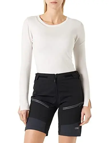 Produktbild: CMP - Damen-Bike-Bermuda mit Mesh-Futter, Anthrazit-Schwarz, D34