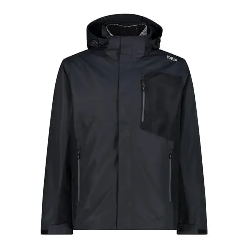 Produktbild: CMP - Herrenjacke, abnehmbare Inn.Jacke mit Kapuze und Reißverschluss, Anthrazit-Schwarz, 48