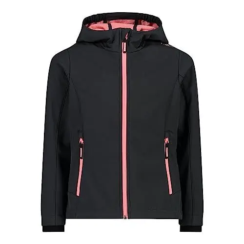 Produktbild: CMP - Kid G-Jacke mit fester Kapuze, Anthrazit-Pfirsich, 152