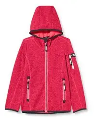 Produktbild: CMP - Kinder-Knit-Tech-Jacke mit fester Kapuze, Glanz-Erdbeere, 164