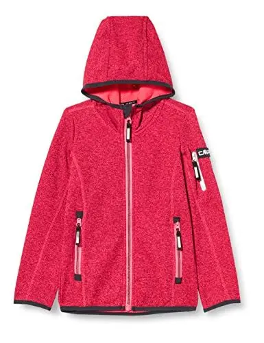 Produktbild: CMP - Kinder-Knit-Tech-Jacke mit fester Kapuze, Glanz-Erdbeere, 164