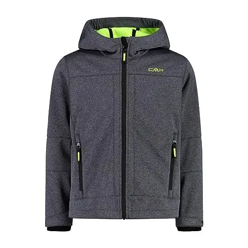 Produktbild: CMP - Kinderjacke mit fester Kapuze, Titan Mel.-Gelb Fluo, 152