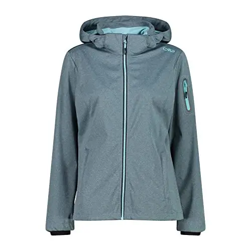 Produktbild: CMP - Leichte Softshell-Melange-Jacke für Damen mit abnehmbarer Kapuze, Wassermel., D34
