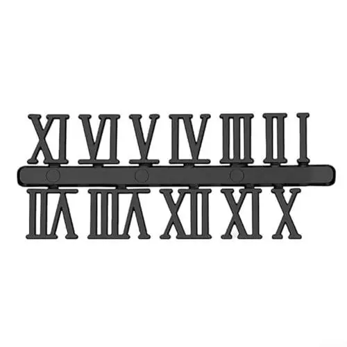 Produktbild: CNANRNANC DIY Uhr Zahlen Römische Ziffern für Wanduhren, Erstellen Sie Ihre eigenen exklusiven (Schwarz Roman)