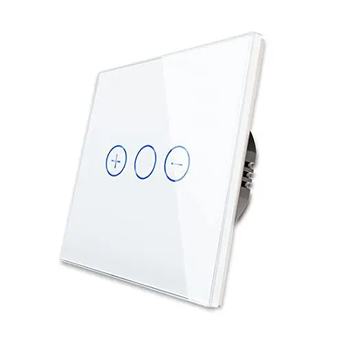 Produktbild: CNBINGO Dimmschalter für LED-Leuchten - Touch Lichtschalter unterputz - Dimmer schalter einfach in Weiß - Wandschalter mit Glas Panel und Status-LED